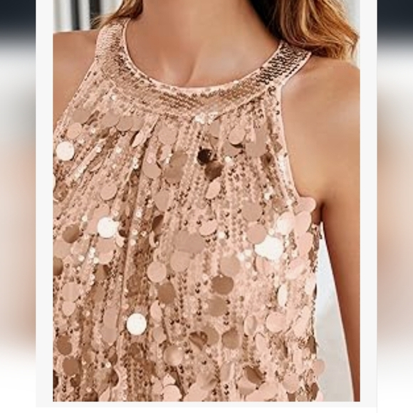 Sequin Halter Top - Picture 2 of 16